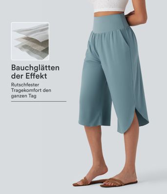 Breezeful™ - Capri-Hose mit hohem Bund, Seitentaschen und Bauchkontrolle - schnelltrocknend