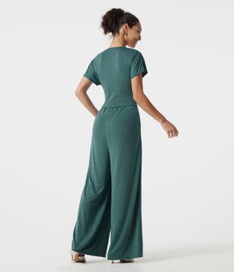 V Neck Batwing Sleeve Ruched Casual Jumpsuit with Pockets-Easy Peezy Edition V Neck Batwing Sleeve Ruched Casual Jumpsuit with Pockets-Easy Peezy Edition