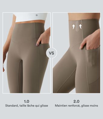 Legging 7/8 de yoga taille haute gainant sculptant anti-roulottage Halara UltraSculpt™ avec poches Legging 7/8 de yoga taille haute gainant sculptant anti-roulottage Halara UltraSculpt™ avec poches