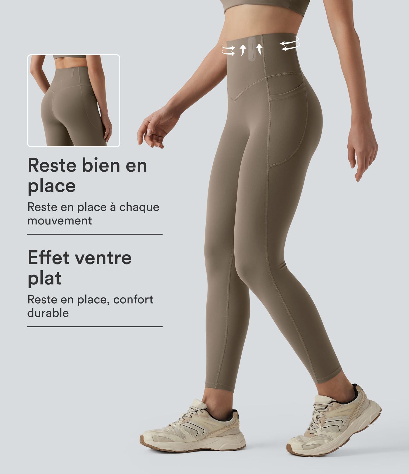 Legging 7/8 de yoga taille haute gainant sculptant anti-roulottage Halara UltraSculpt™ avec poches Legging 7/8 de yoga taille haute gainant sculptant anti-roulottage Halara UltraSculpt™ avec poches