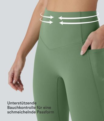 Halara UltraSculpt™ - Pedal-Pusher-Yoga-Leggings mit hohem Bund, Seitentaschen und Bauchkontrolle