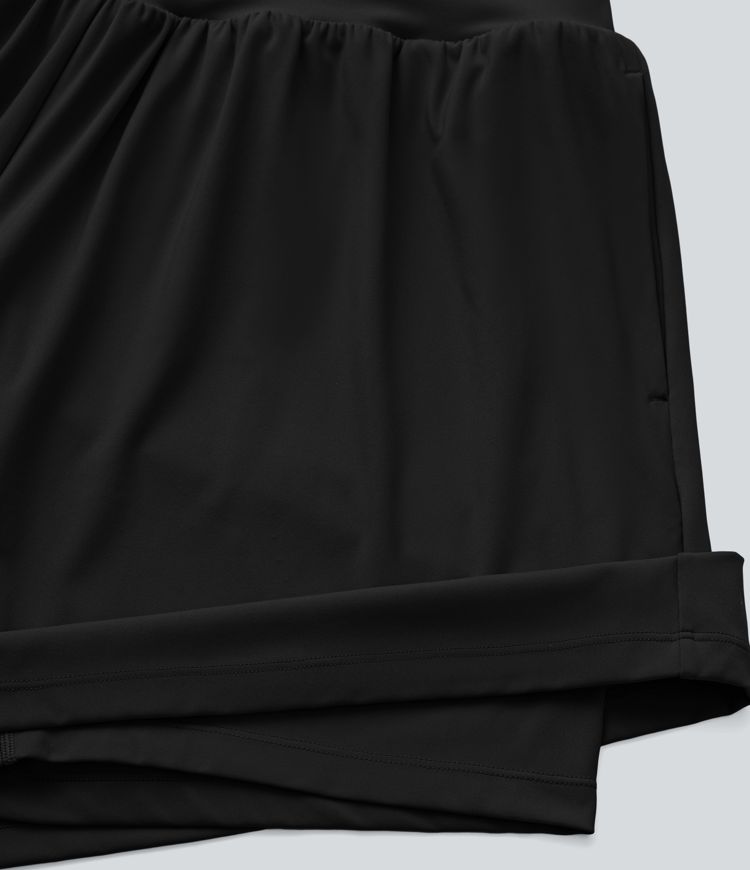 Short tailleur 2-en-1 Cool Touch yoga taille très haute Softlyzero™ Airy grande taille 17,5 cm avec poches Short tailleur 2-en-1 Cool Touch yoga taille très haute Softlyzero™ Airy grande taille 17,5 cm avec poches