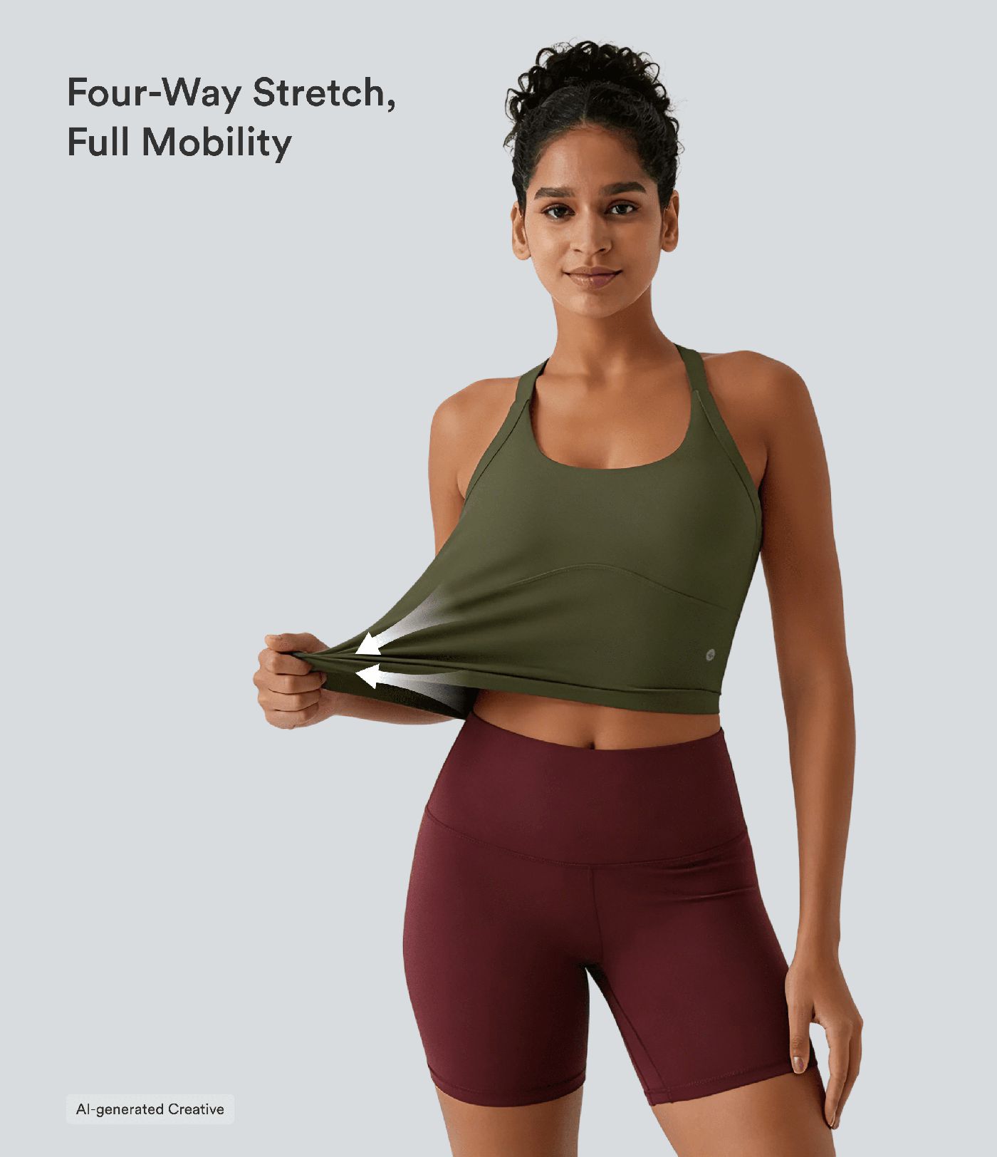 Débardeur de yoga SoftlyZero™ court et découpé à faible maintien pour bonnets A-C