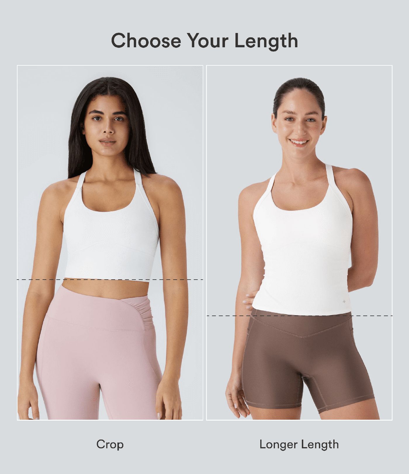Débardeur de yoga SoftlyZero™ court et découpé à faible maintien pour bonnets A-C
