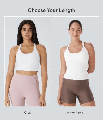 Débardeur de yoga SoftlyZero™ court et découpé à faible maintien pour bonnets A-C