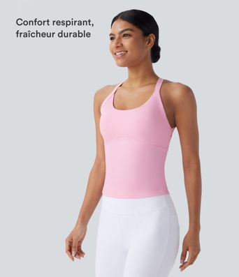 Débardeur yoga SoftlyZero™ Plush à découpes A-D Débardeur yoga SoftlyZero™ Plush à découpes A-D