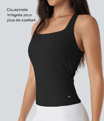 Débardeur de course crop top dos nu col carré bretelles croisées Softlyzero™ Airy Cool Touch - longueur rallongée - UPF50+ Débardeur de course crop top dos nu col carré bretelles croisées Softlyzero™ Airy Cool Touch - longueur rallongée - UPF50+