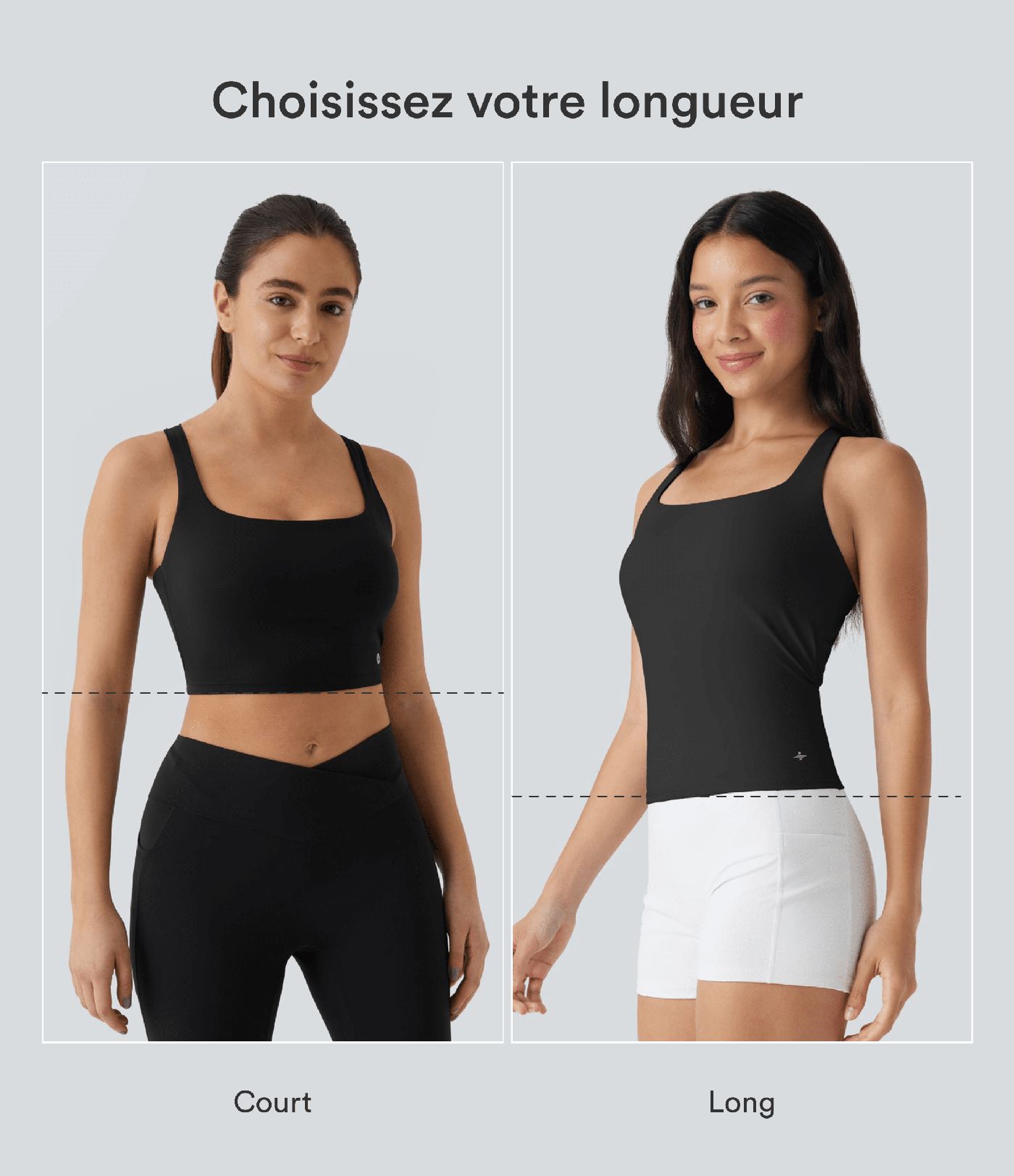 Débardeur de course crop top dos nu col carré bretelles croisées Softlyzero™ Airy Cool Touch - longueur rallongée - UPF50+ Débardeur de course crop top dos nu col carré bretelles croisées Softlyzero™ Airy Cool Touch - longueur rallongée - UPF50+