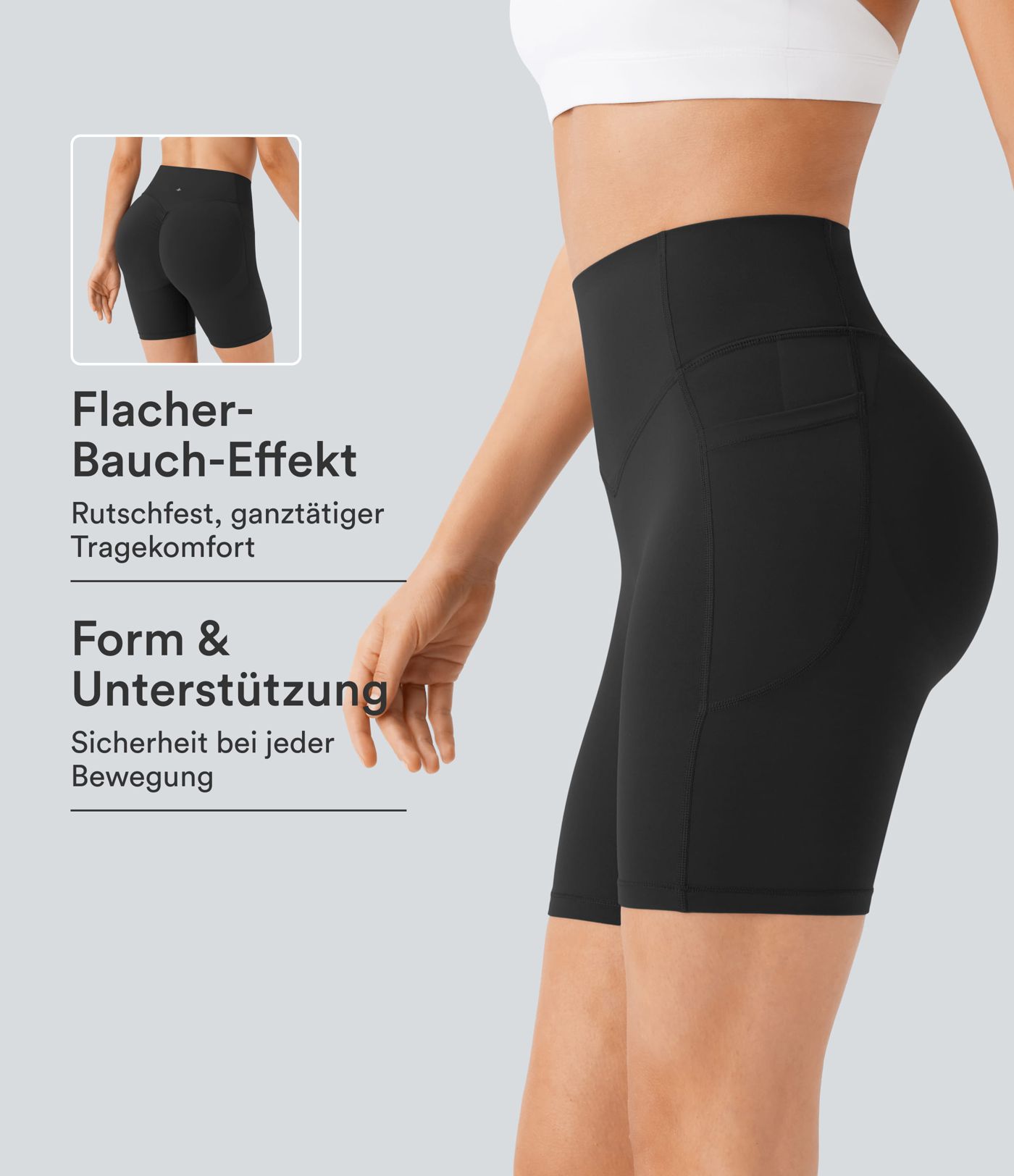 Halara UltraSculpt™ - Formende Workout-Shorts mit hohem Bund, Seitentaschen, Booty-Scrunch und Seitentaschen - Po-Lifting, 17,8 cm Halara UltraSculpt™ - Formende Workout-Shorts mit hohem Bund, Seitentaschen, Booty-Scrunch und Seitentaschen - Po-Lifting, 17,8 cm