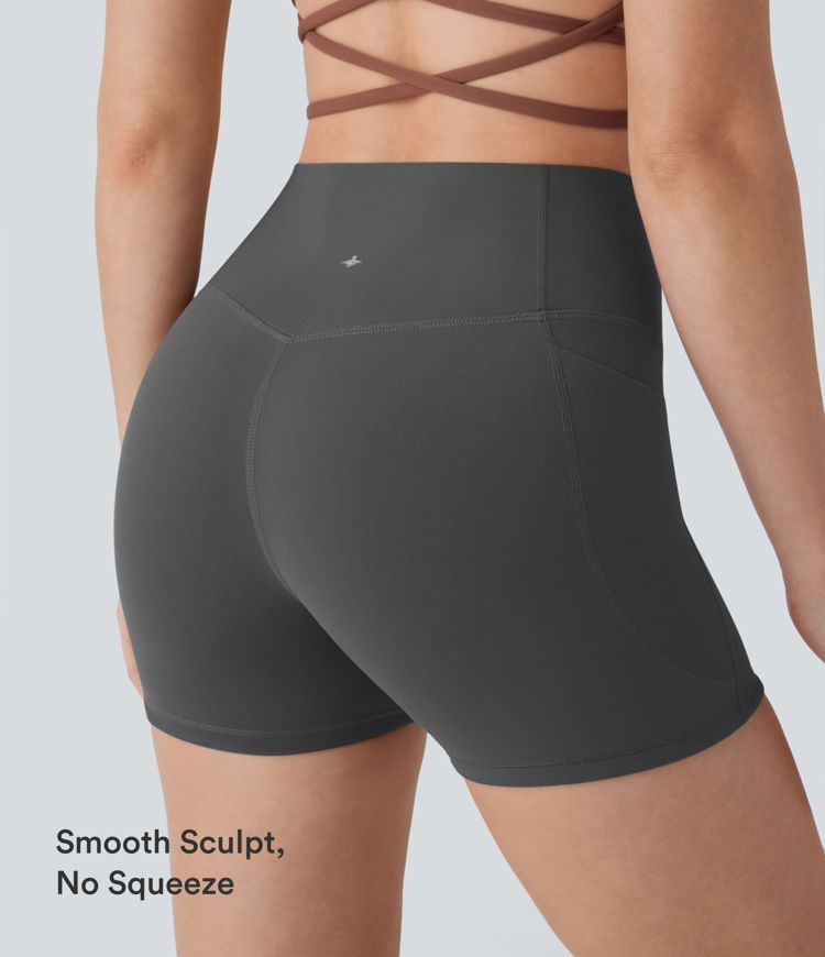 Halara UltraSculpt™ shorts ciclistas para entrenamiento, tiro alto, control abdominal moldeador y con bolsillo, 3'' Halara UltraSculpt™ shorts ciclistas para entrenamiento, tiro alto, control abdominal moldeador y con bolsillo, 3''