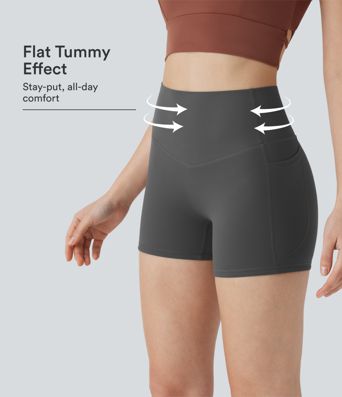 Halara UltraSculpt™ shorts ciclistas para entrenamiento, tiro alto, control abdominal moldeador y con bolsillo, 3'' Halara UltraSculpt™ shorts ciclistas para entrenamiento, tiro alto, control abdominal moldeador y con bolsillo, 3''