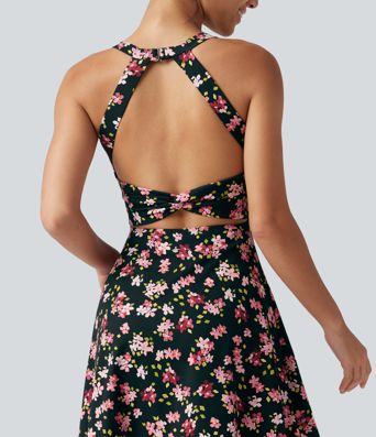 Robe active mini de danse 2-en-1 à petites fleurs, coussinets amovibles, poches et accès facile Easy Peasy Robe active mini de danse 2-en-1 à petites fleurs, coussinets amovibles, poches et accès facile Easy Peasy