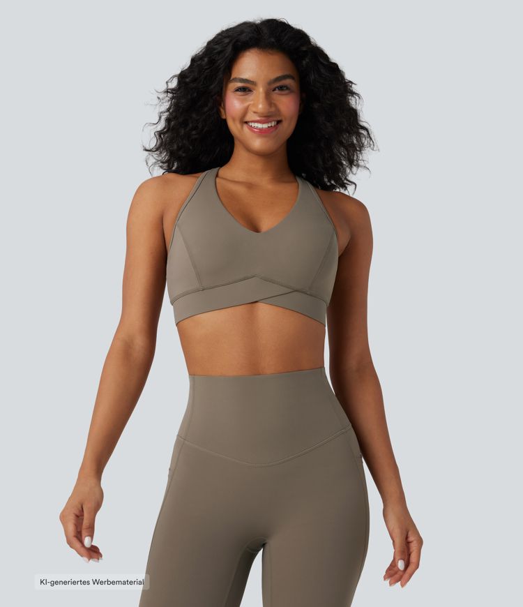 Halara UltraSculpt™ - Trainings-Sport-BH mit mittlerem Support, V-Ausschnitt und Racerback - A-C Cups Halara UltraSculpt™ - Trainings-Sport-BH mit mittlerem Support, V-Ausschnitt und Racerback - A-C Cups