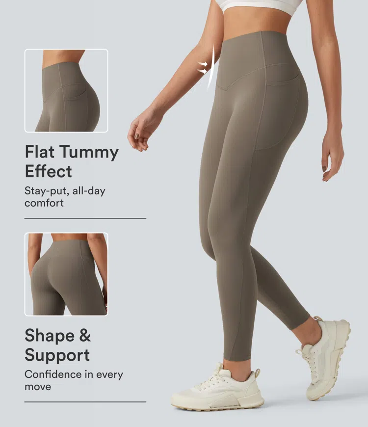 Leggings SoCinched UltraSculpt entrenamiento control abdomen bolsillo lateral tiro alto