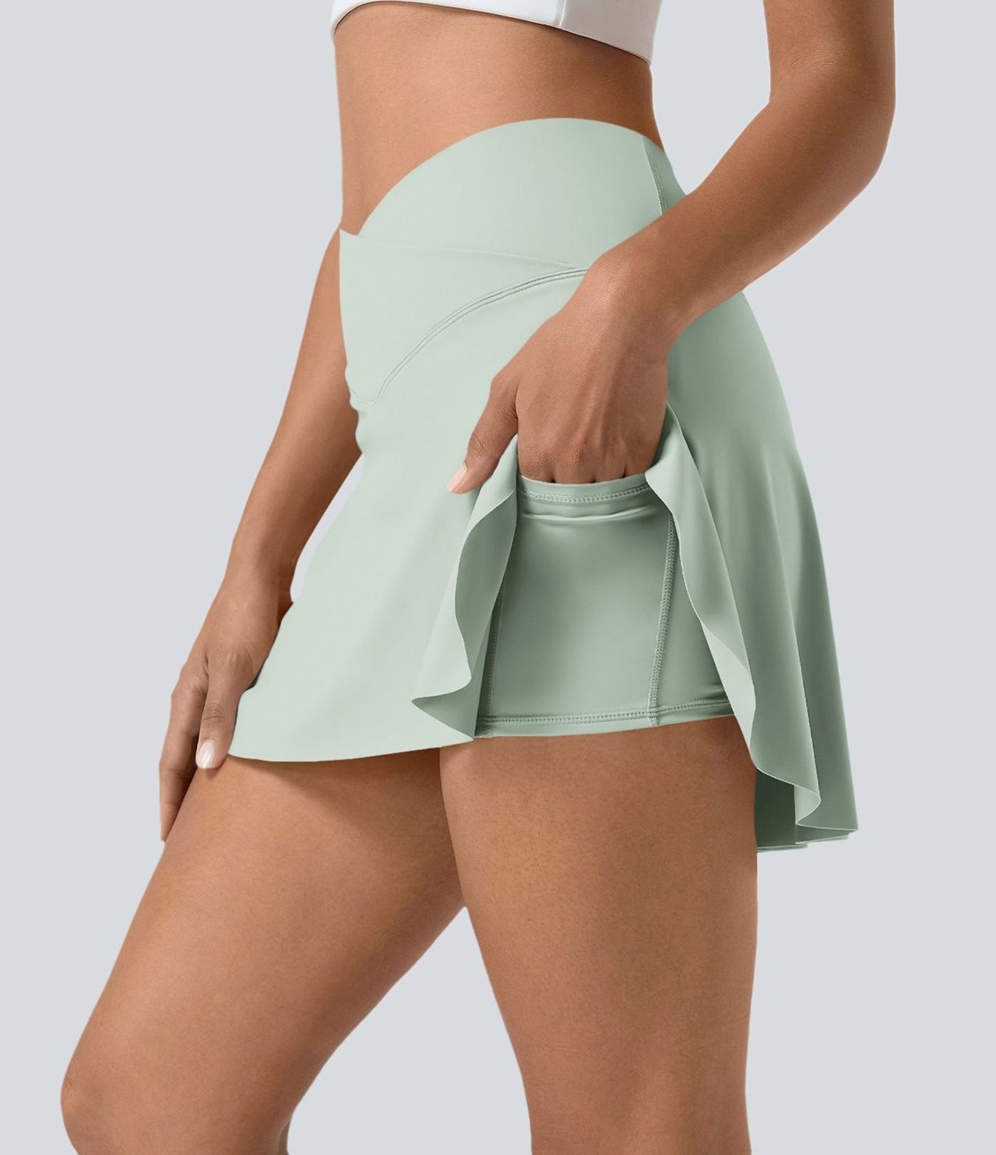 Jupe de tennis mini 2-en-1 Everyday Softlyzero™ Airy avec croisement, poche latérale et toucher frais-Lucide-UPF50+ Jupe de tennis mini 2-en-1 Everyday Softlyzero™ Airy avec croisement, poche latérale et toucher frais-Lucide-UPF50+