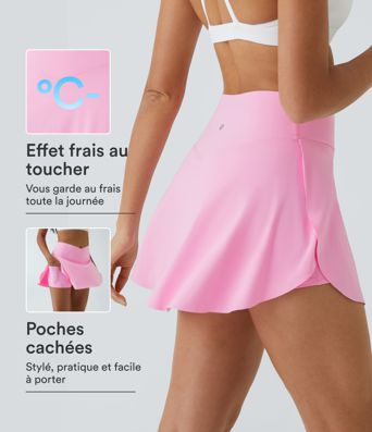 Softlyzero™ Airy Jupe de Tennis 2-en-1 à Poches Latérales Croisées Toucher Frais - Lucid - Longueur Plus Softlyzero™ Airy Jupe de Tennis 2-en-1 à Poches Latérales Croisées Toucher Frais - Lucid - Longueur Plus