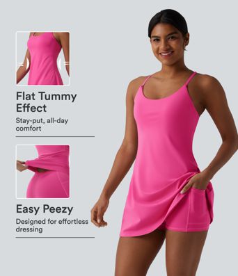 Softlyzero™ Plush Tummy Control Active Dress with Pockets-Easy Peezy Edition Softlyzero™ Plush Tummy Control Active Dress with Pockets-Easy Peezy Edition