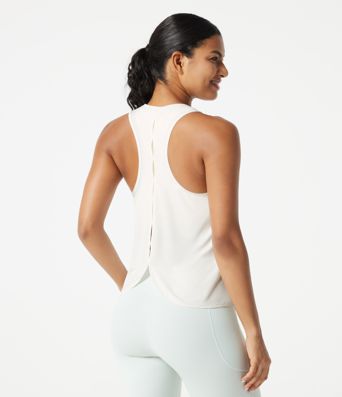 Ensemble 2 pièces : débardeur décontracté à encolure ronde et dos nageur, avec soutien-gorge intégré et effet fraîcheur - UPF50+ Ensemble 2 pièces : débardeur décontracté à encolure ronde et dos nageur, avec soutien-gorge intégré et effet fraîcheur - UPF50+