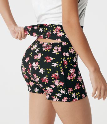 Built-in Bra 2-in-1 Ditsy Floral Mini Dance Active Dress with Pockets-Easy Peezy Edition Built-in Bra 2-in-1 Ditsy Floral Mini Dance Active Dress with Pockets-Easy Peezy Edition