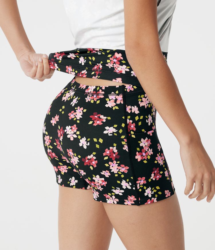 Built-in Bra 2-in-1 Ditsy Floral Mini Dance Active Dress with Pockets-Easy Peezy Edition Built-in Bra 2-in-1 Ditsy Floral Mini Dance Active Dress with Pockets-Easy Peezy Edition
