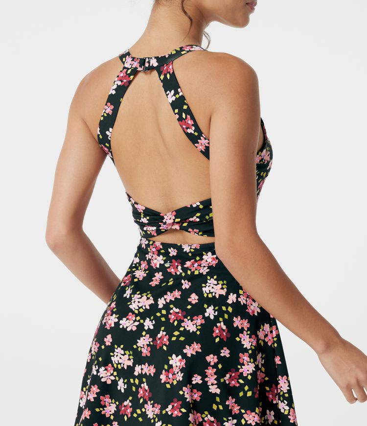 Built-in Bra 2-in-1 Ditsy Floral Mini Dance Active Dress with Pockets-Easy Peezy Edition Built-in Bra 2-in-1 Ditsy Floral Mini Dance Active Dress with Pockets-Easy Peezy Edition