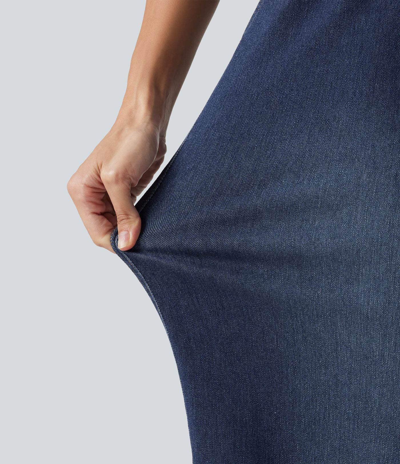 Halara Flex™ - Lässige Jeans mit hohem Bund, Seitentachen und weitem Bein