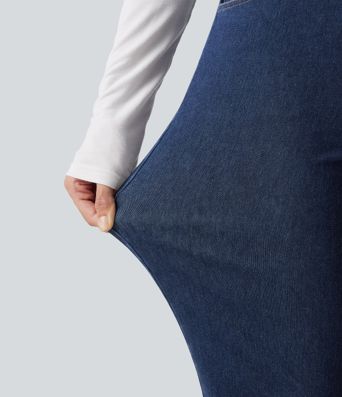Halara Flex™ Jeans évasés à taille haute, style décontracté, avec poches Halara Flex™ Jeans évasés à taille haute, style décontracté, avec poches