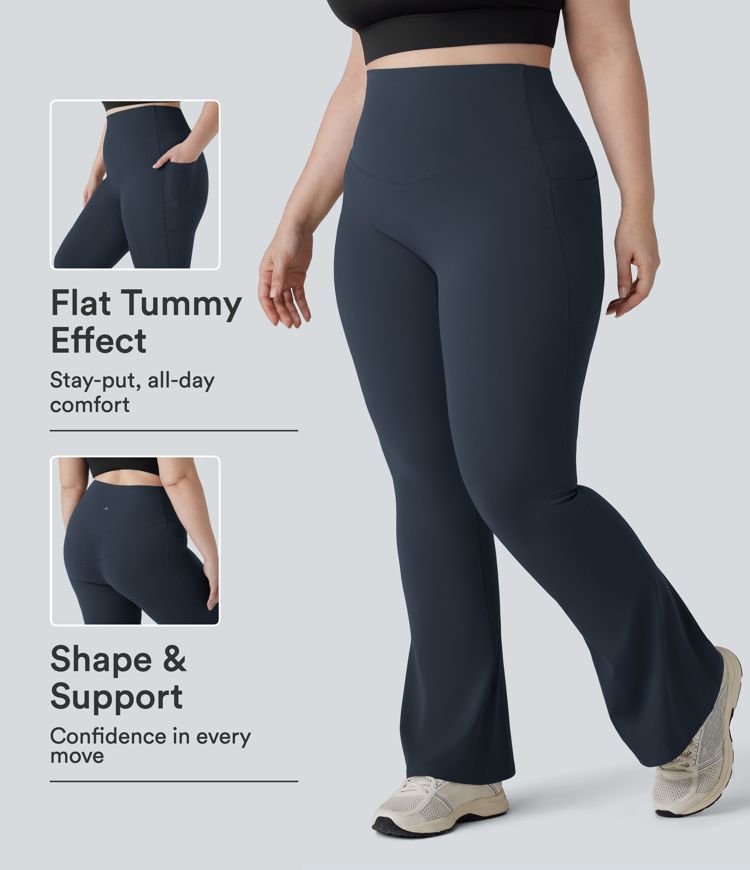 Halara UltraSculpt™ leggings de talle alto con control abdominal, bolsillos y efecto moldeador — estilo bootcut para yoga, tallas grandes Halara UltraSculpt™ leggings de talle alto con control abdominal, bolsillos y efecto moldeador — estilo bootcut para yoga, tallas grandes
