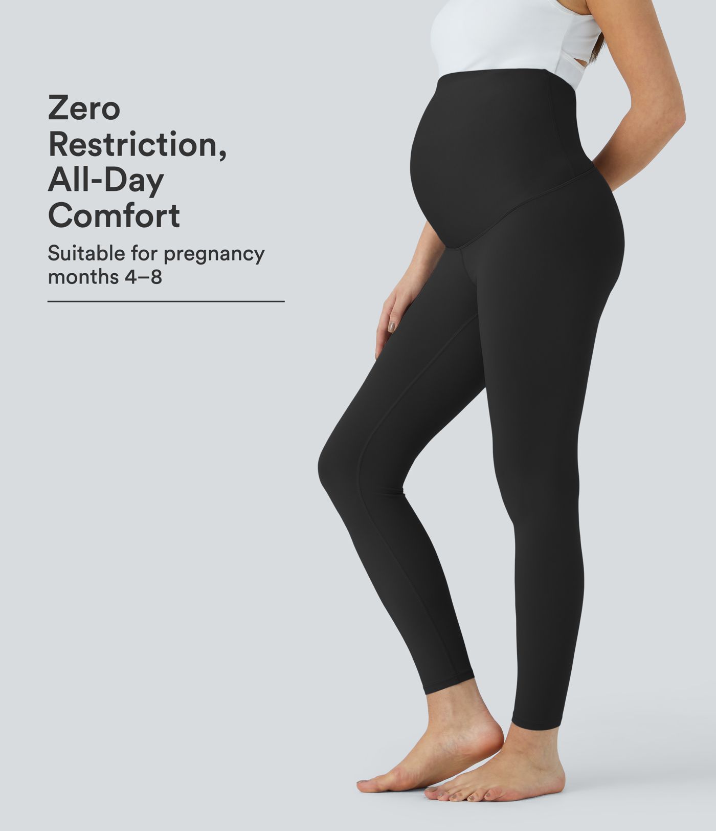 SoftlyZero™ Super High Waisted Maternity Yoga 7/8 Leggings-UPF50+ SoftlyZero™ Super High Waisted Maternity Yoga 7/8 Leggings-UPF50+