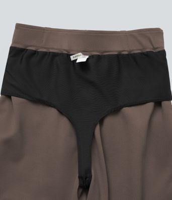 Halara Flex™ High-waisted Tummy Control Built-in Underwear Work Barrel Leg Trousers with Pockets Halara Flex™ High-waisted Tummy Control Built-in Underwear Work Barrel Leg Trousers with Pockets