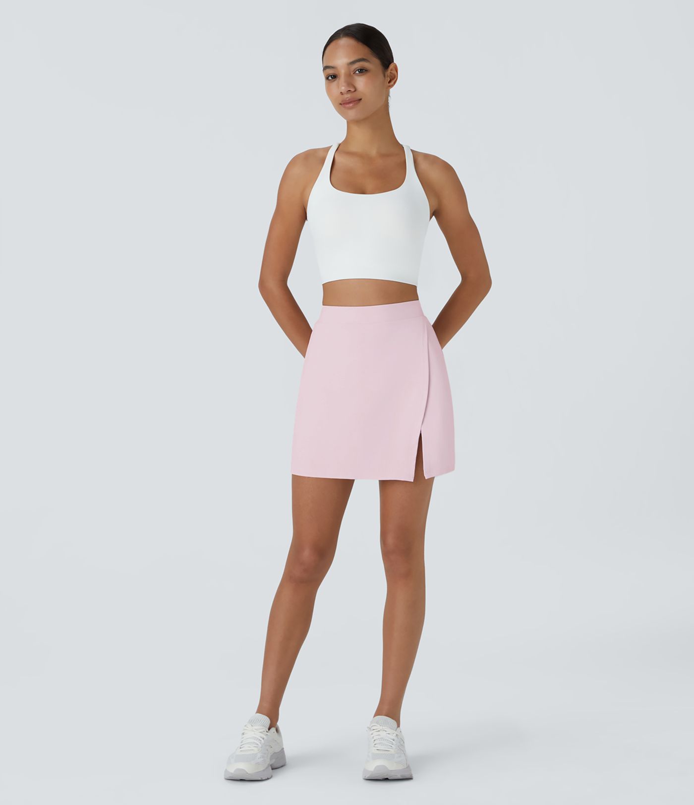 Softlyzero™ Airy Jupe Tennis Toucher Frais 2 en 1 avec Coupe Latérale et Poche Latérale - Pureté - UPF50+ Softlyzero™ Airy Jupe Tennis Toucher Frais 2 en 1 avec Coupe Latérale et Poche Latérale - Pureté - UPF50+