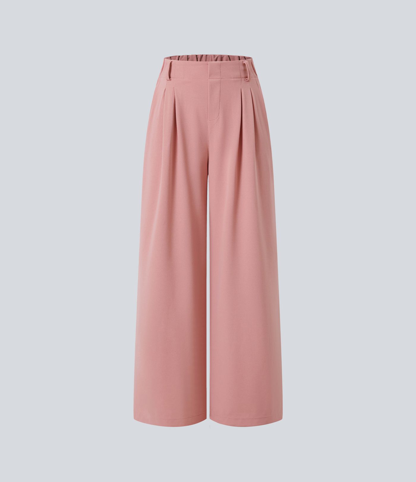 Pantalon Tailleur Large Fluide Halara Flex™ Gaufré Taille Haute Poches Latérales Pantalon Tailleur Large Fluide Halara Flex™ Gaufré Taille Haute Poches Latérales