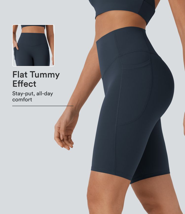 Halara UltraSculpt™ High Waisted Tummy Control Pocket Shaping Training Biker Shorts 9'' Halara UltraSculpt™ High Waisted Tummy Control Pocket Shaping Training Biker Shorts 9''