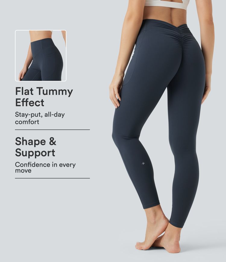 Halara UltraSculpt™ - Formende Yoga-Leggigns mit hohem Bund, Seitentaschen, Booty-Scrunch und Bauchkontrolle Halara UltraSculpt™ - Formende Yoga-Leggigns mit hohem Bund, Seitentaschen, Booty-Scrunch und Bauchkontrolle