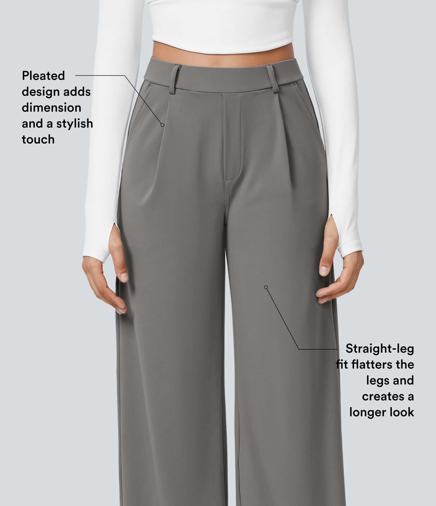 Halara Flex™ DayStretch High Waisted Pocket Straight Leg Work Pants Halara Flex™ DayStretch High Waisted Pocket Straight Leg Work Pants