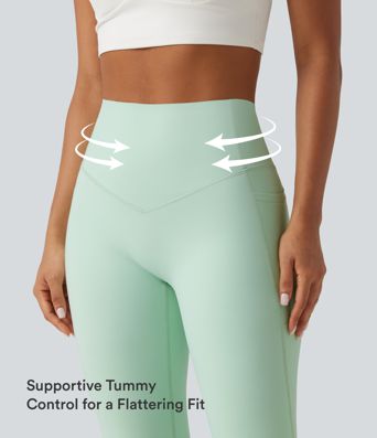 Halara UltraSculpt™ High Waisted Tummy Control Shaping Yoga Bootcut Leggings with Pockets