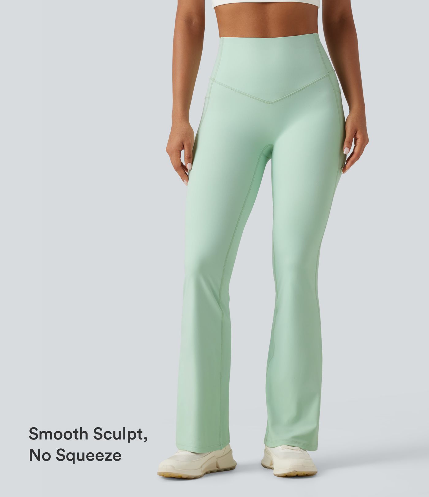 Halara UltraSculpt™ High Waisted Tummy Control Shaping Yoga Bootcut Leggings with Pockets