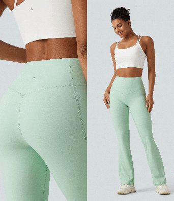 Halara UltraSculpt™ High Waisted Tummy Control Shaping Yoga Bootcut Leggings with Pockets