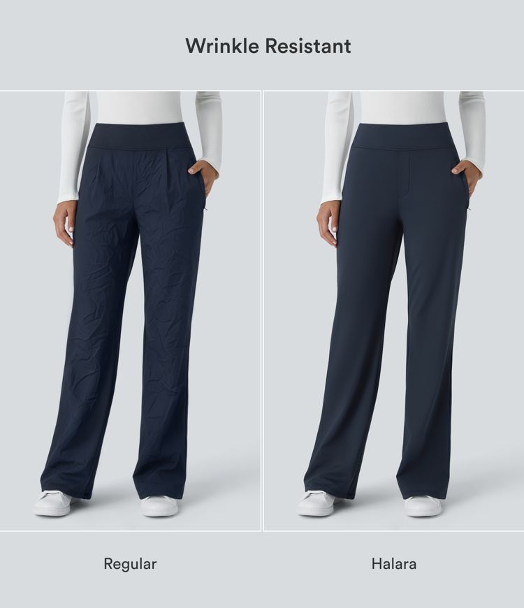 Halara Flex™ DayStretch Mid Rise Side Zipper Pocket Work Flare Pants Halara Flex™ DayStretch Mid Rise Side Zipper Pocket Work Flare Pants