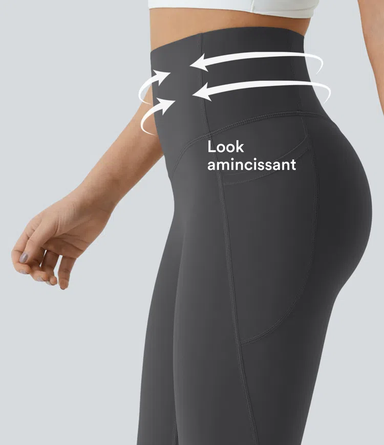 Volcanic Ash Legging d'entraînement gainant galbant taille haute avec poches Halara UltraSculpt™ / 2