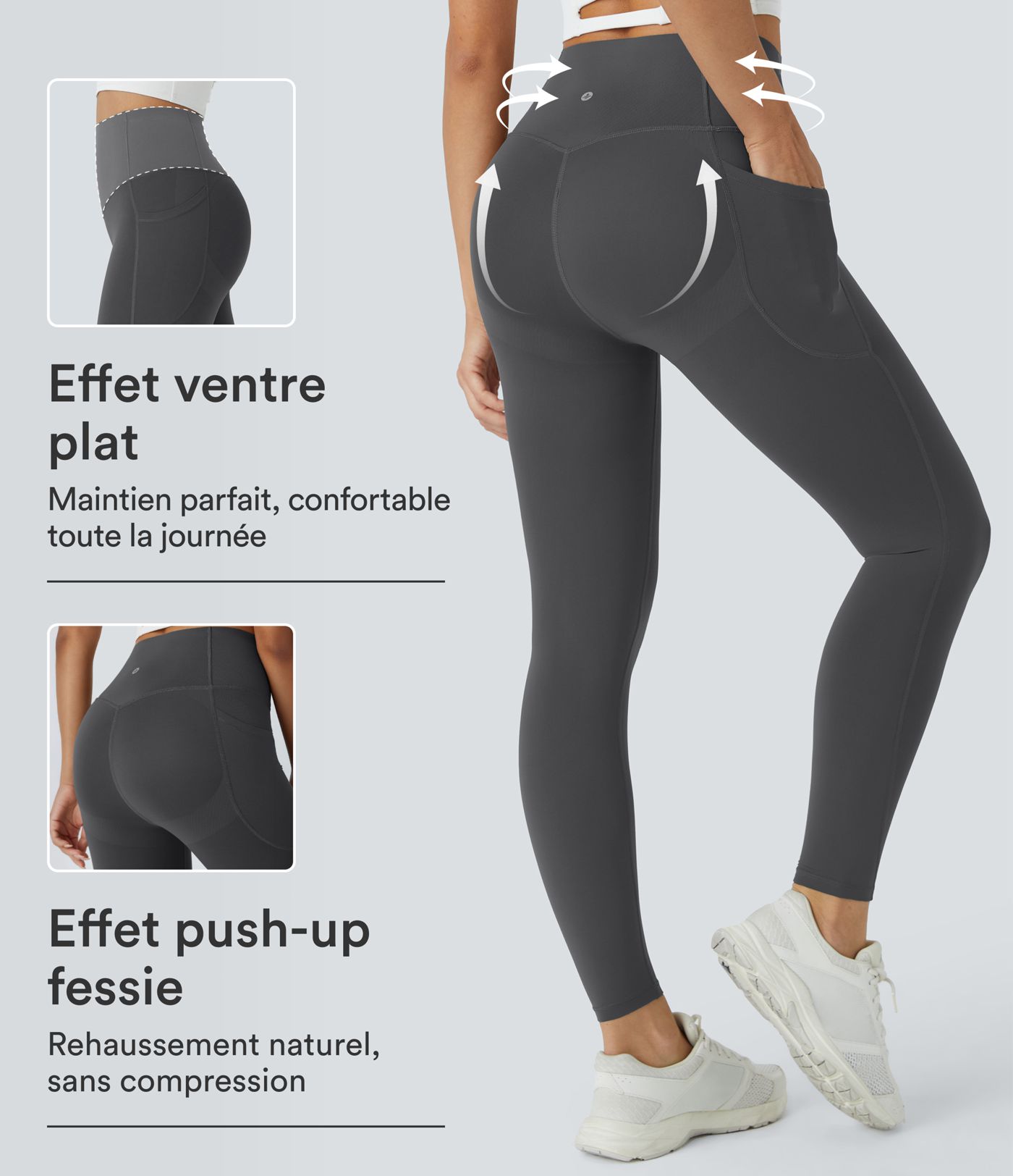 Legging d'entraînement gainant galbant taille haute avec poches Halara UltraSculpt™ Legging d'entraînement gainant galbant taille haute avec poches Halara UltraSculpt™