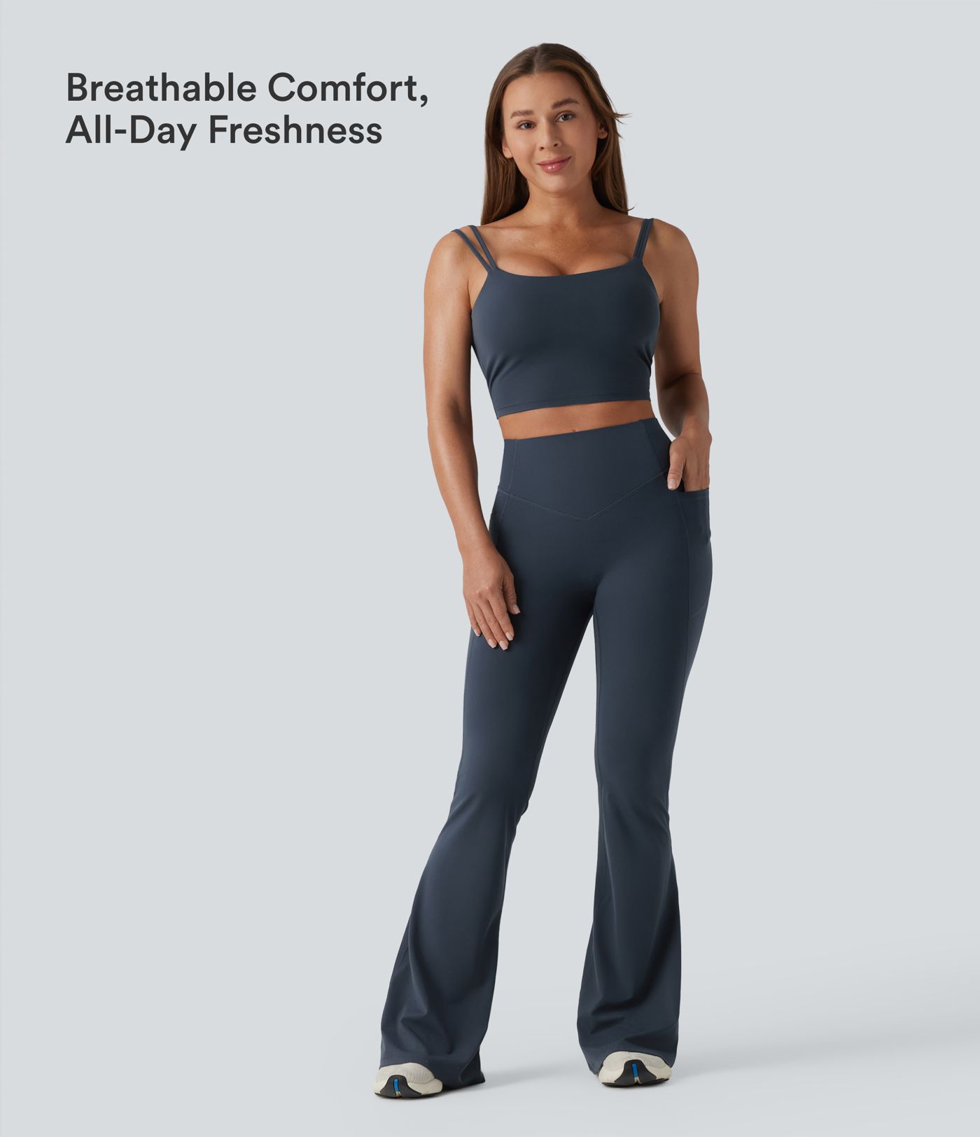 Halara UltraSculpt™ High Waisted Scrunch Butt Lifting Tummy Control Shaping Yoga Flare Leggings with Pockets Halara UltraSculpt™ High Waisted Scrunch Butt Lifting Tummy Control Shaping Yoga Flare Leggings with Pockets