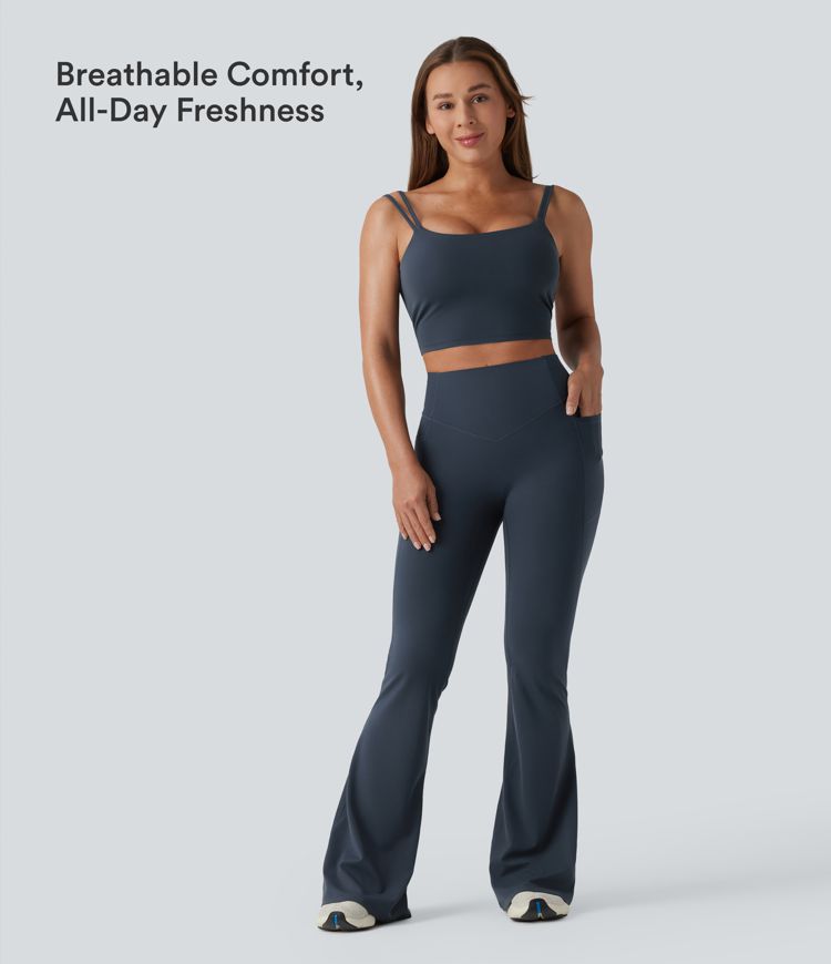 Halara UltraSculpt™ High Waisted Scrunch Butt Lifting Tummy Control Shaping Yoga Flare Leggings with Pockets Halara UltraSculpt™ High Waisted Scrunch Butt Lifting Tummy Control Shaping Yoga Flare Leggings with Pockets