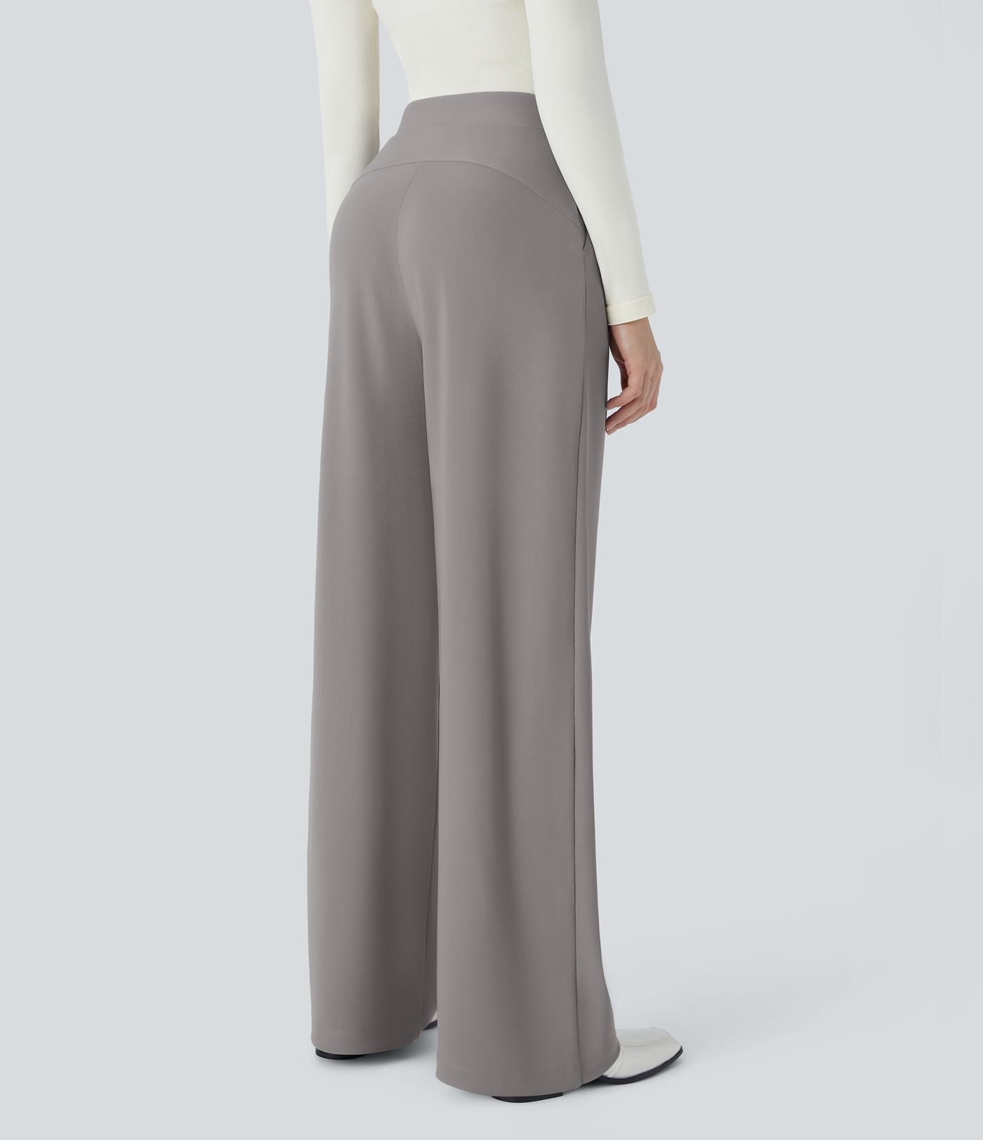 Halara Flex™ High Waisted Body Sculpt Waist-Slimming Pocket Wide Leg Micro Waffle Work Pants Halara Flex™ High Waisted Body Sculpt Waist-Slimming Pocket Wide Leg Micro Waffle Work Pants