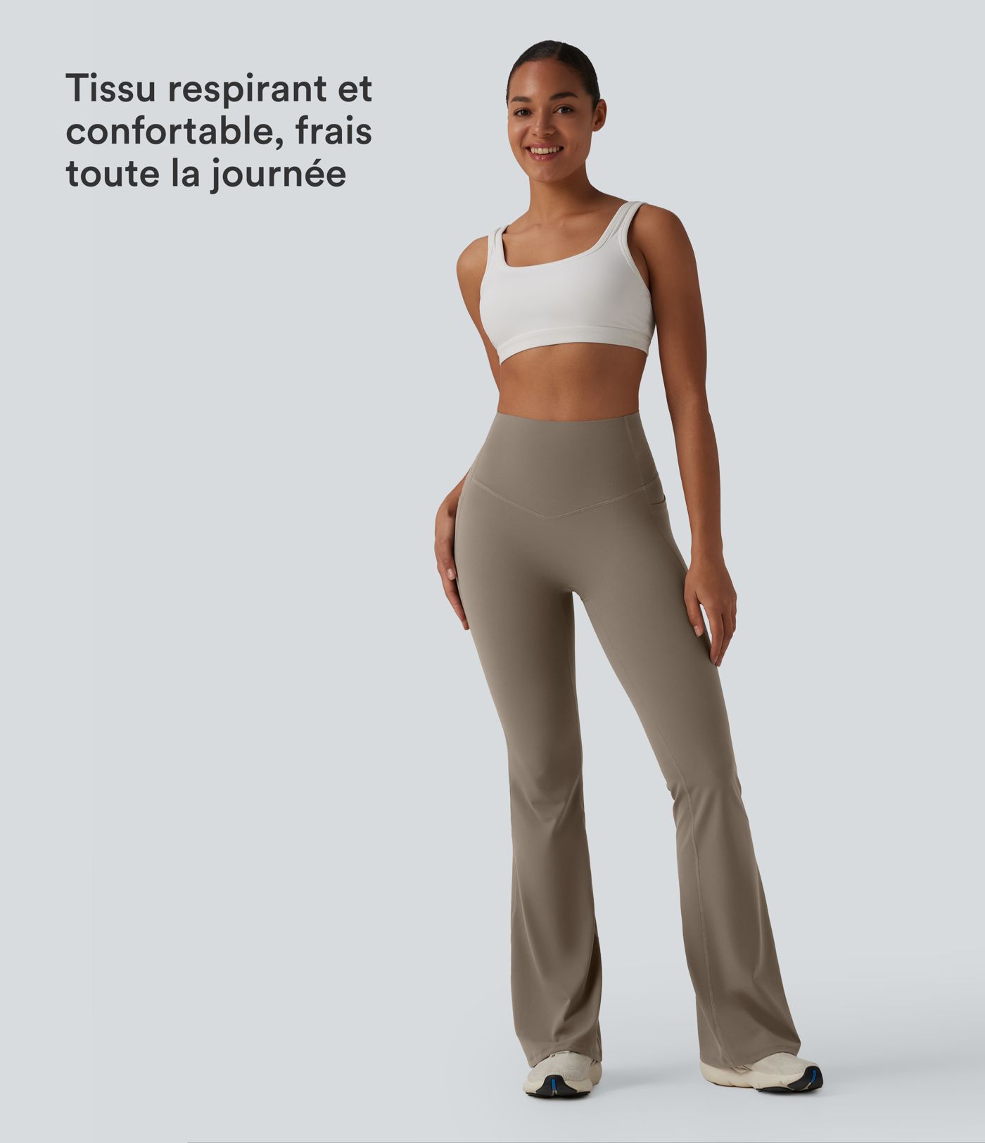 Halara UltraSculpt™ Legging de yoga évasé gainant taille haute avec poches Halara UltraSculpt™ Legging de yoga évasé gainant taille haute avec poches