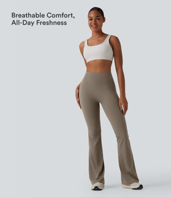 Halara UltraSculpt™ High Waisted Tummy Control Flare Yoga Leggings with Pockets Halara UltraSculpt™ High Waisted Tummy Control Flare Yoga Leggings with Pockets