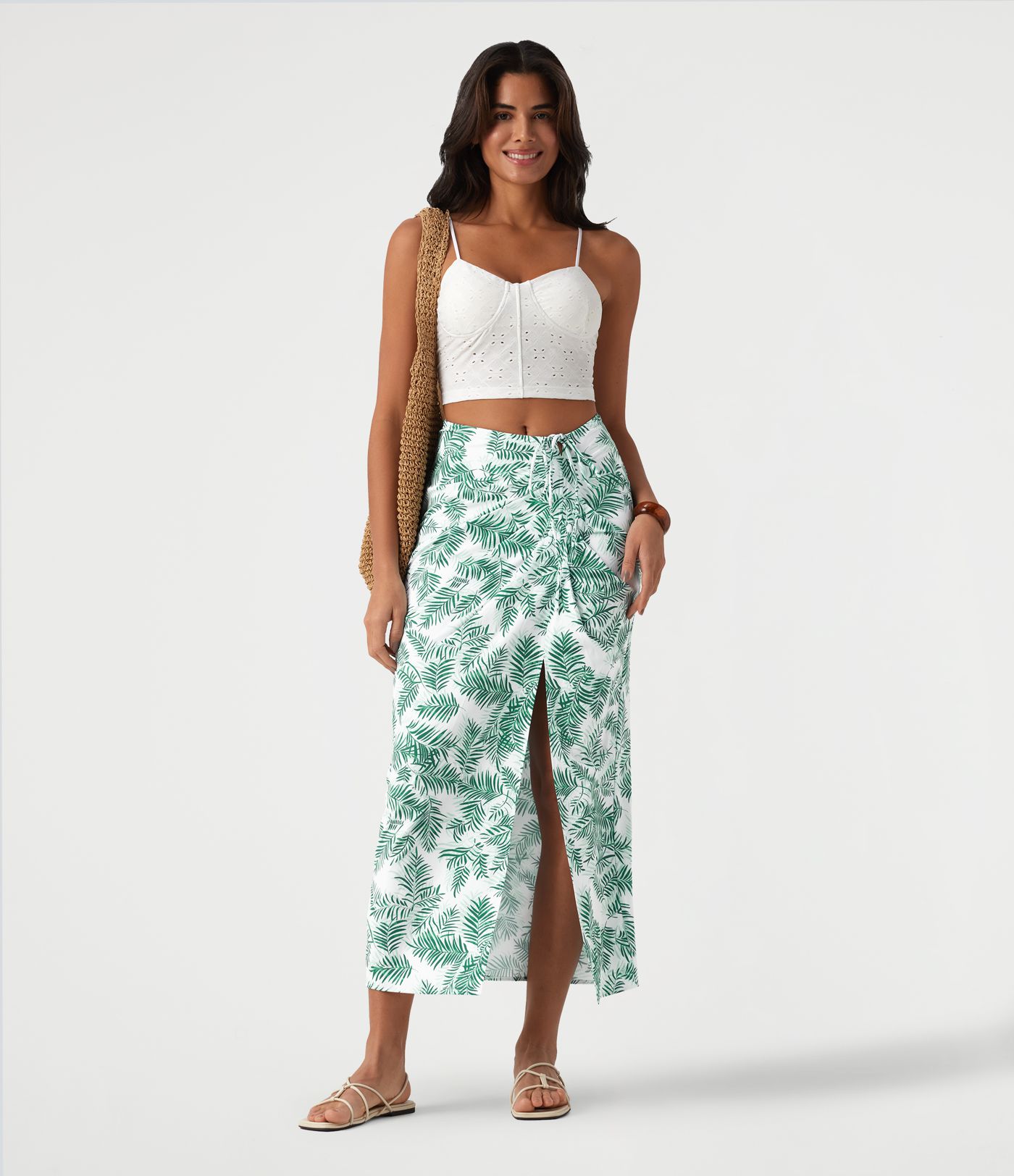 Mid Rise Tie Front Bodycon Ruched Floral/Stripe Print Maxi Skirt Mid Rise Tie Front Bodycon Ruched Floral/Stripe Print Maxi Skirt