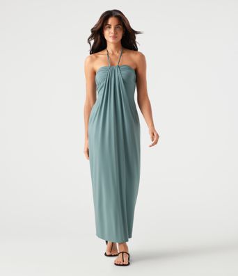 Halter Tie Back Maxi Dress with Pockets Halter Tie Back Maxi Dress with Pockets
