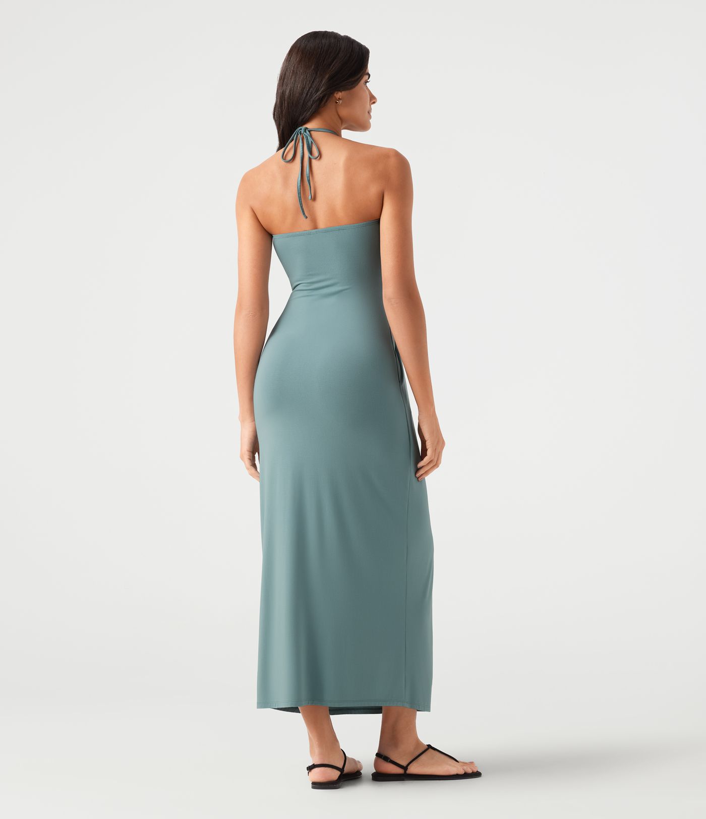 Halter Tie Back Maxi Dress with Pockets Halter Tie Back Maxi Dress with Pockets