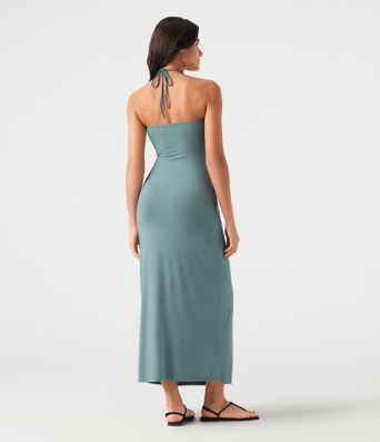 Halter Tie Back Maxi Dress with Pockets Halter Tie Back Maxi Dress with Pockets